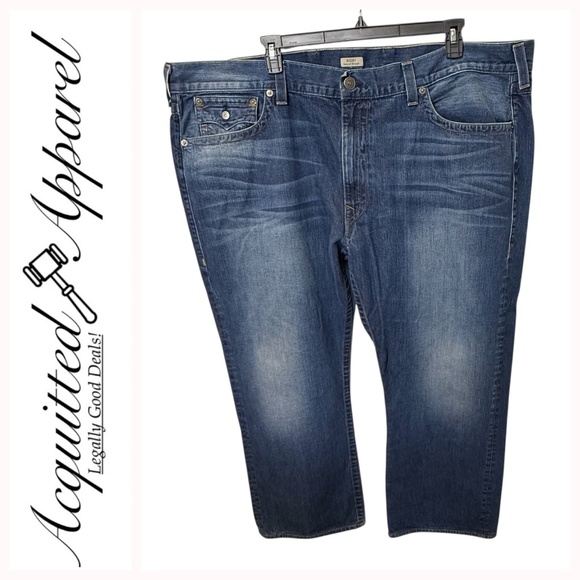 True Religion Ricky Big Men's Relaxed Straight Leg Jeans 28" Inseam - Picture 1 of 14